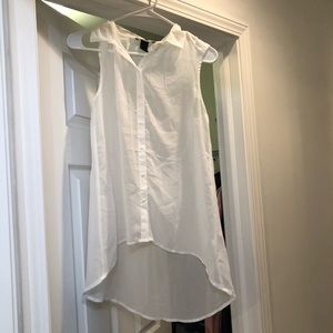 White button up tank